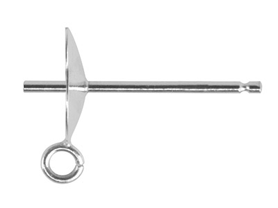 Vástago Con Calota De 4 mm Con Anilla, Plata 925, Bolsa De 5 Pares - Imagen Estandar - 2