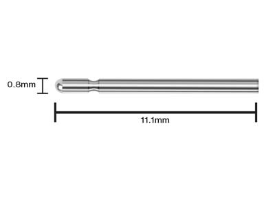 Alfileres Para Cierre De Pendiente 11,1 X 0,80 Mm, Plata 925, Bolsa De10 Pares 100% Plata Reciclada - Imagen Estandar - 3