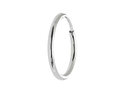 Pendiente De Aro 20 mm, Plata 925, Par - Imagen Estandar - 4
