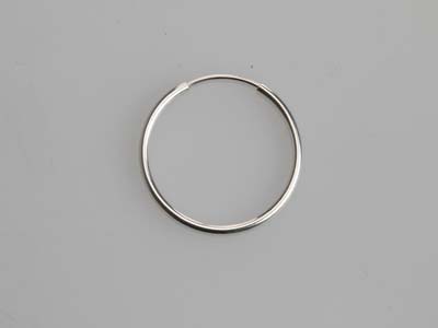 Pendiente De Aro 20 mm, Plata 925, Par - Imagen Estandar - 5