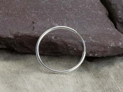 Pendiente De Aro 20 mm, Plata 925, Par - Imagen Estandar - 6