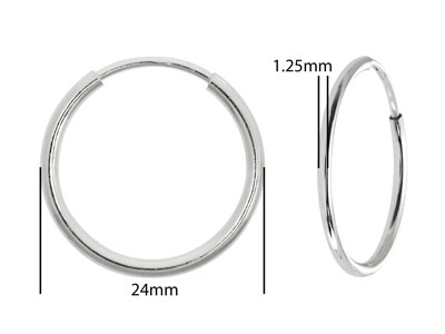 Criollo 24 mm, Plata 925, El Par - Imagen Estandar - 2