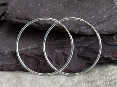 Aro 30 mm, Plata 925, Par - Imagen Estandar - 7