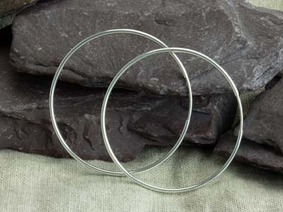 Aro 38 mm, Plata 925, Par - Imagen Estandar - 7