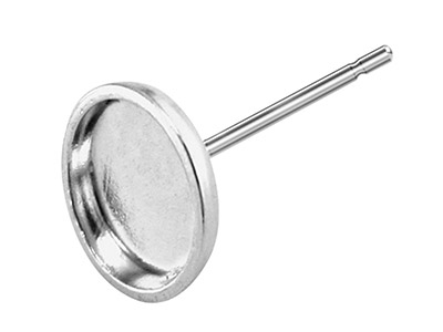Varilla De Soporte Para Cabujn Ovalado 8 X6mm, Plata 925, Par 100 Plata Reciclada