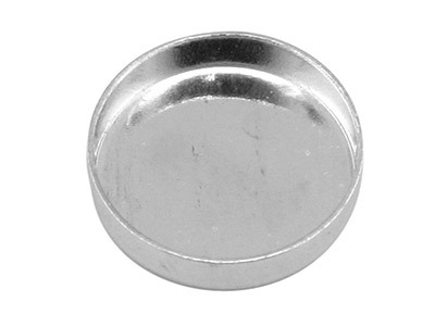 Copa Biselada Redonda En Plata De Ley, 10 Mm, Pack Of 6