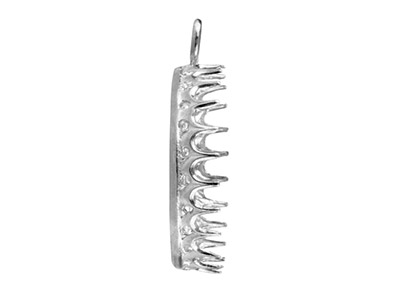 Colgante De Filigrana Para Cabujón Redondo De 16 mm, Plata 925 - Imagen Estandar - 2