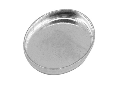 Soporte Para Cabujn Ovalado 10 X 8mm, Plata 925, Bolsa De 6