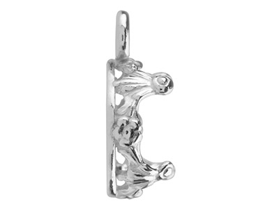 Colgante De Filigrana Para Cabujn Redondo De 8mm, Plata 925