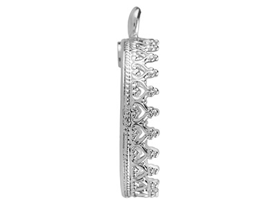 Colgante De Filigrana Para Cabujn Redondo De 16mm, Plata 925