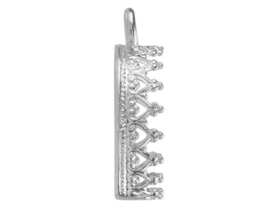 Colgante De Filigrana Para Cabujn Redondo De 12mm, Plata 925