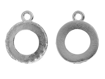 Colgante De Filigrana Para Cabujón Redondo De 12 mm, Plata 925 - Imagen Estandar - 2