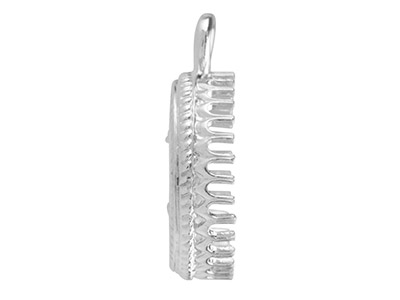 Colgante De Filigrana Para Cabujn Redondo De 10mm, Plata 925