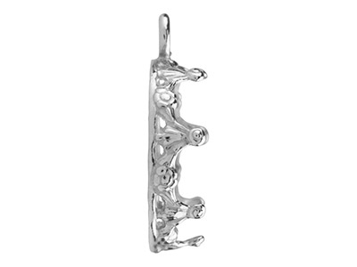 Colgante De Filigrana Para Cabujn Redondo De 14mm, Plata 925