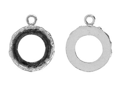 Colgante De Filigrana Para Cabujón Redondo De 14 mm, Plata 925 - Imagen Estandar - 2