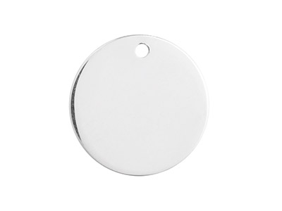Pendiente En Bruto Disco 20 mm, Plata 925 Forjada, Bolsa De 3 - Imagen Estandar - 1