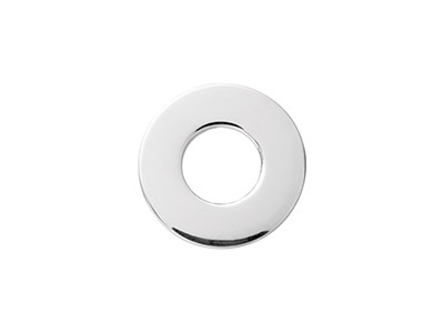 Arandela Plana 15mm, Plata 925 Endurecida, Bolsa De 3