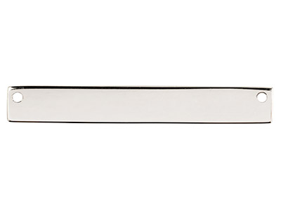 Troquel De Estampado Con Barra Rectangular De 40x6 MM En Plata De Ley - Imagen Estandar - 1
