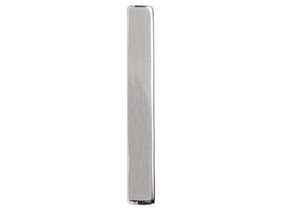 Barra Rectangular Con Un Agujero, 30x 4 mm, Plata 925 - Imagen Estandar - 3