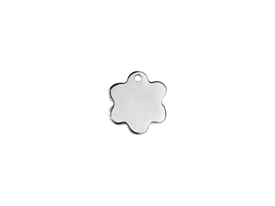 Colgante Margarita En Blanco 10 mm,plata 925, Bolsa De 5 - Imagen Estandar - 1