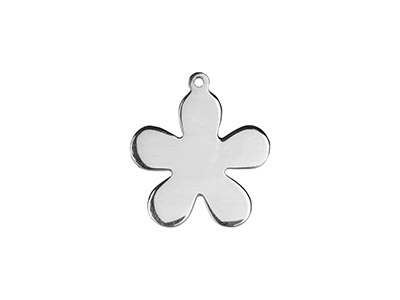 Dije De Flor Sin Terminar 15 Mm, Plata 925, Bolsa De 3 - Imagen Estandar - 1