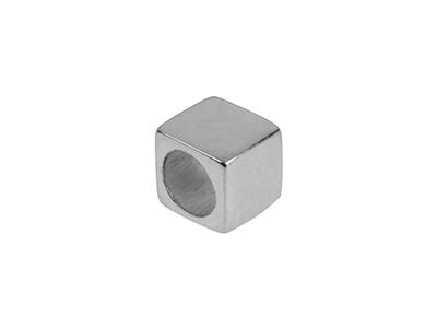 Troquel De Estampado En Forma De Cubo De Plata De Ley De 4mm, Pack De 3