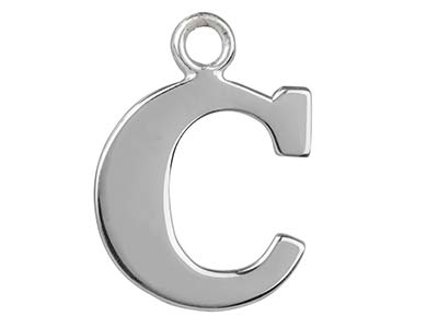 Colgante Letra C, Plata 925