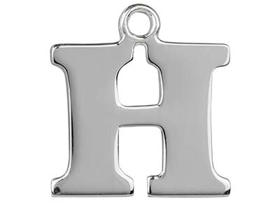Colgante Letra H, Plata 925