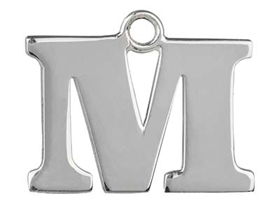 Colgante Letra M, Plata 925 - Imagen Estandar - 1