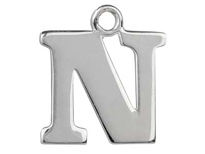 Colgante-Letra-N,-Plata-925