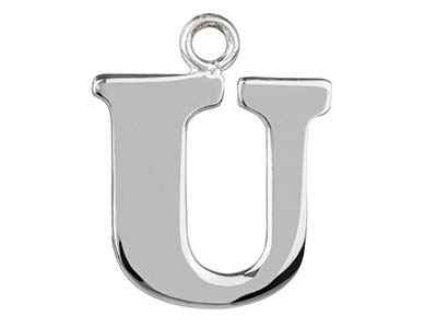 Colgante Letra U, Plata 925 - Imagen Estandar - 1
