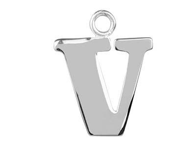 Colgante Letra V, Plata 925 - Imagen Estandar - 1