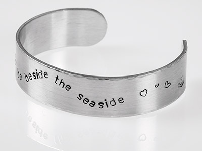 Pulsera En Blanco Para Estampar, 150 X 5 mm, Plata 925 - Imagen Estandar - 3