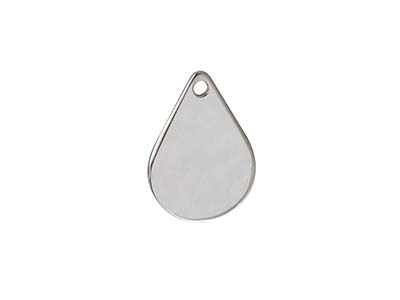 Ebauche De Colgante Gota 10 X 14 Mm, Plata 925, Bolsa De 5