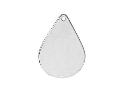 Colgante En Bruto En Forma De Gota 15 X 21mm, Plata 925, Bolsa De 3