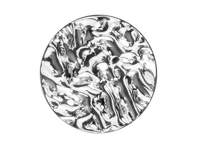 Disco De 25mm, Aspecto Roscado Estructurado, Plata 925