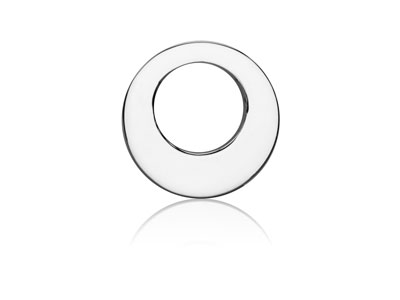 Arandela Asimtrica 14mm, Plata 925