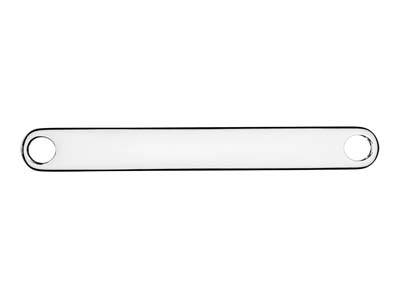 Placa De Identidad Rectangular 40 X5mm, Plata 925