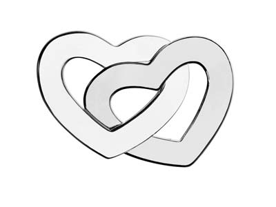 Corazones Entrelazados Sin Terminar22 mm, Plata 925 - Imagen Estandar - 1