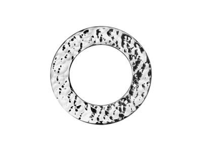 Rosetn Martillado 20mm, Plata 925