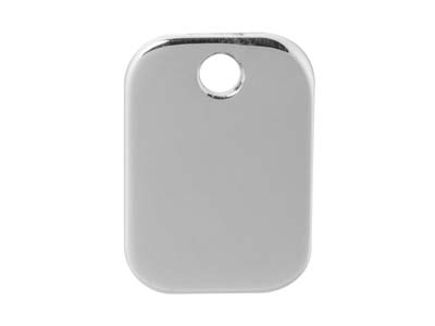 Colgante En Bruto Placa De Identidad 10 X 7 mm, Plata 925, Bolsa De 3 - Imagen Estandar - 1