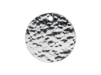 Colgante Disco Martillado Sin Terminar 20 mm, Plata 925 - Imagen Estandar - 1