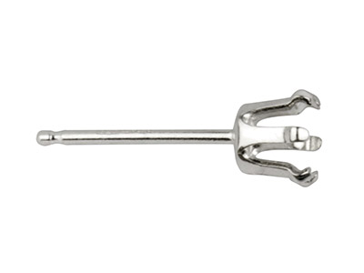 Varilla De Engaste 6 Garras Para Piedra De 4 mm, Plata 925, Bolsa De 5pares - Imagen Estandar - 1