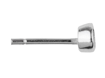 Varilla Chatón De 3 mm Con Engaste De Bisel, Plata 925, Bolsa De 5 Pares - Imagen Estandar - 3
