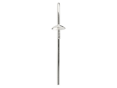 Gancho De Alambre Con Calota De 4 mm, Plata 925, Par - Imagen Estandar - 3