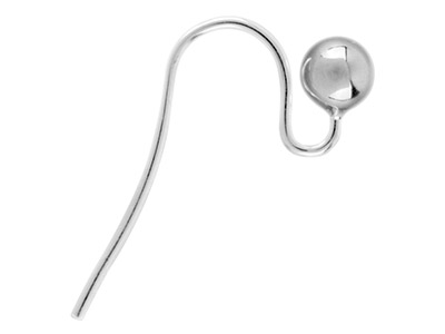 Ganchos De Alambre Con Bolas De 3 mm, Plata 925, Bolsa De 5 Pares - Imagen Estandar - 1