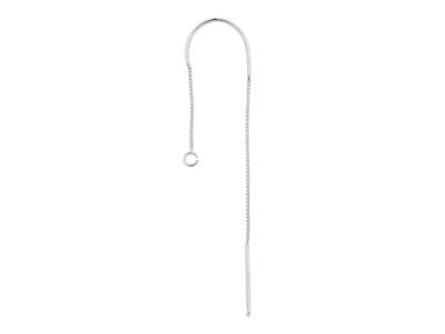 Sistema De Pendientes Con Cadena Veneciana De Alambre, 25 mm, Plata 925, La Pieza - Imagen Estandar - 1