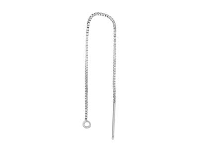 Sistema De Pendientes Con Cadena Veneciana De Alambre, 63,5 mm, Plata 925 Rodiada, La Pieza - Imagen Estandar - 1