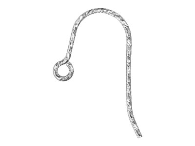 Gancho De Alambre Retorcido Con Anilla 19x 11mm, Plata 925, Bolsa De 3 Pares