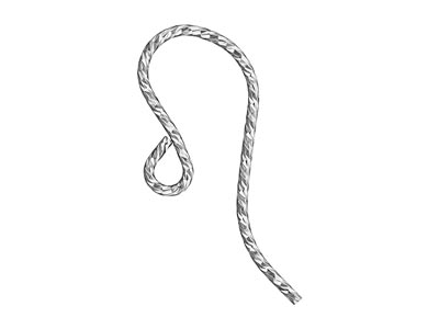 Gancho De Alambre Trenzado 20 X 8,50 mm, Plata 925, Bolsa De 3 Pares - Imagen Estandar - 1